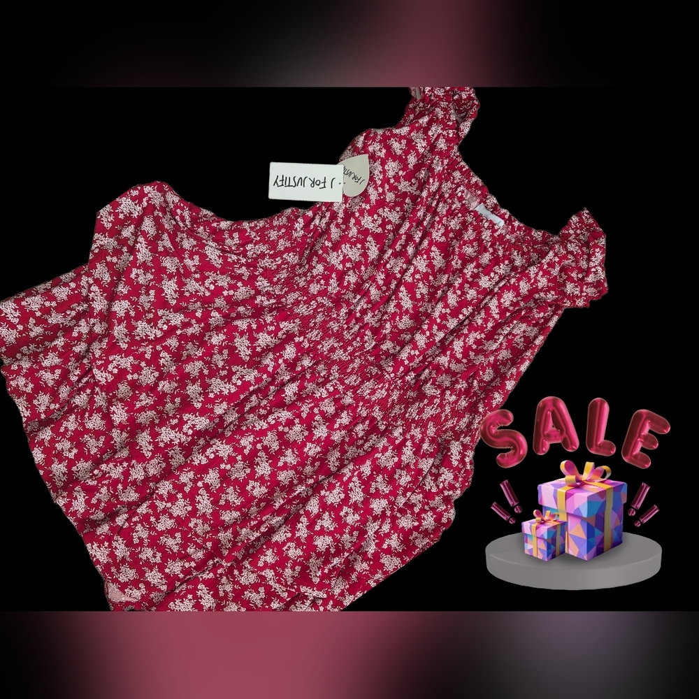 New Romper Dress floral peasant  women plus 3X